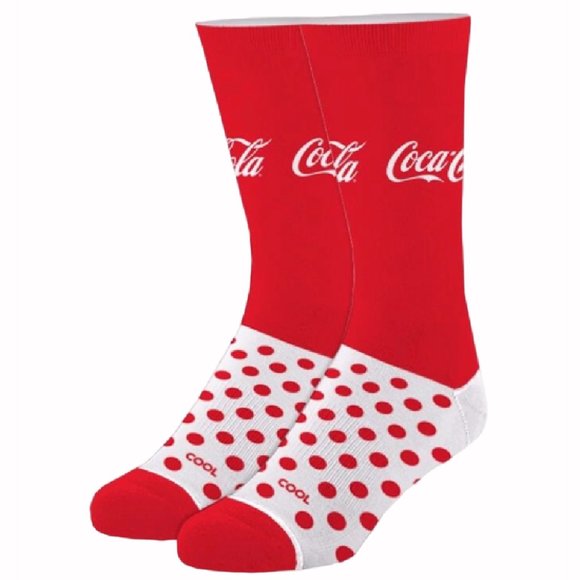 Coca Cola Spots Logo Athletic Crew Socks - NEW Fast Ship - Picture 1 of 2